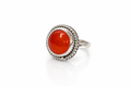 The Firelight Ring | Carnelian Sterling Silver Ring | Western Statement Ring | .925 Silver