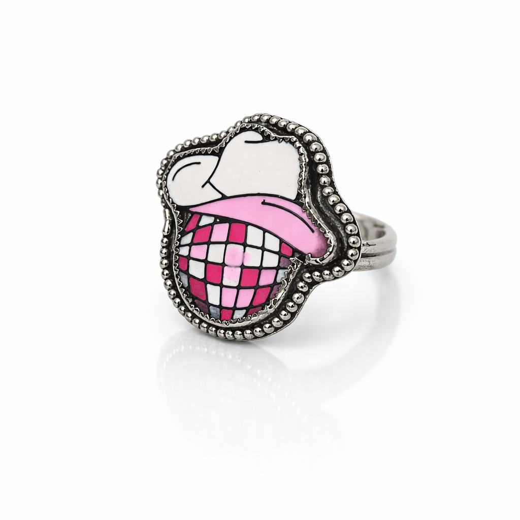 The Disco Cowgirl Ring | One of a Kind Sterling Silver Ring | Western Statement Ring | .925 Silver