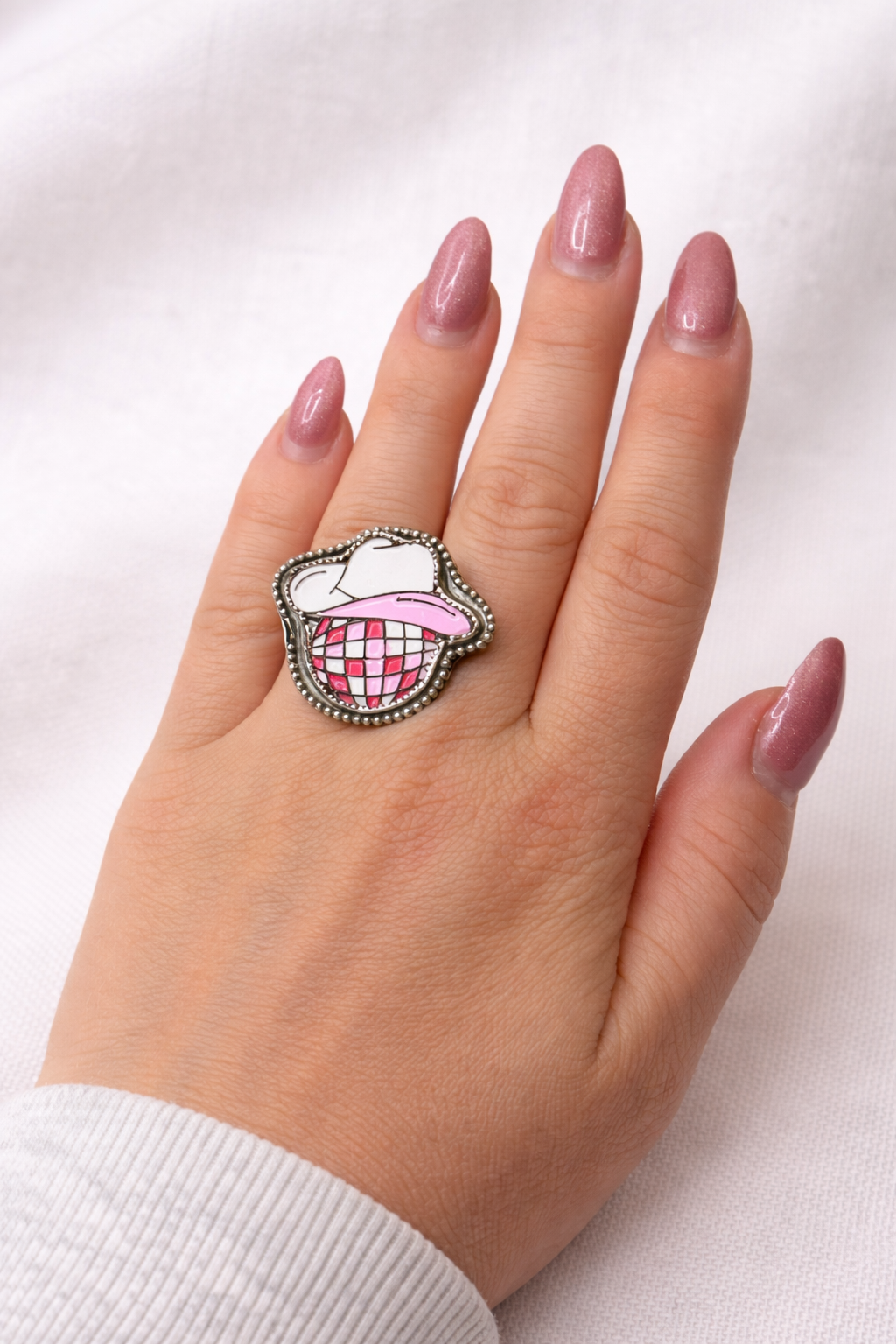 The Disco Cowgirl Ring | One of a Kind Sterling Silver Ring | Western Statement Ring | .925 Silver