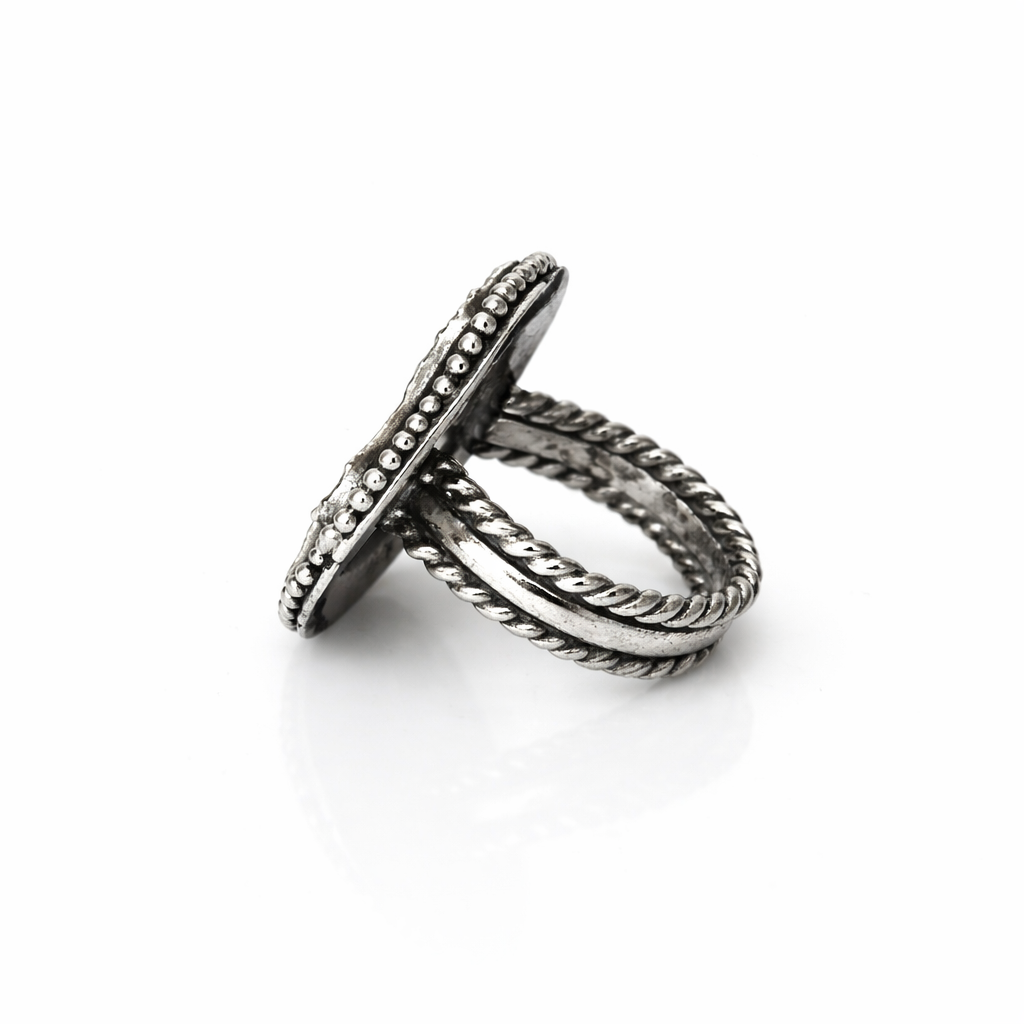The Disco Cowgirl Ring | One of a Kind Sterling Silver Ring | Western Statement Ring | .925 Silver