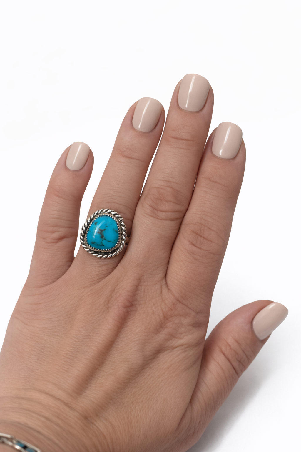 The High Desert Sky Ring – Kingman High Blue Turquoise in Sterling Silver