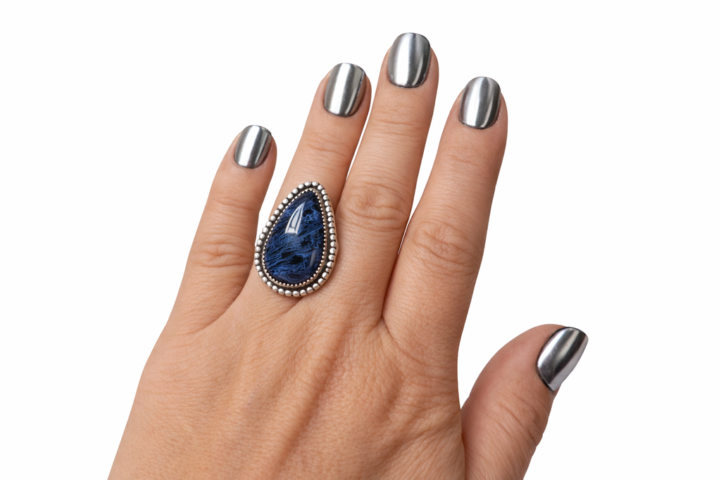 The Midnight Canyon Ring | Pietersite Sterling Silver Ring | Western Statement Ring | .925 Silver
