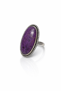 The Purple Ridge Ring | Purpurite Sterling Silver Ring | Western Statement Ring | .925 Silver